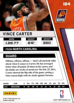 2010-11 Panini Season Update #184 Vince Carter Back