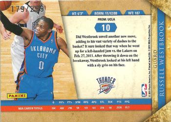 2010-11 Panini Gold Standard #10 Russell Westbrook Back