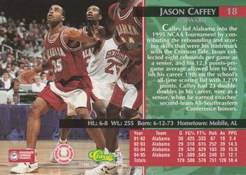 1995 Classic Rookies #18 Jason Caffey Back