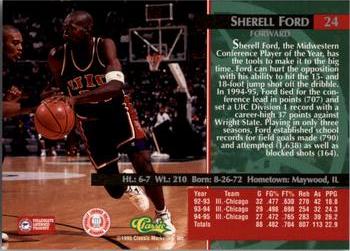 1995 Classic Rookies #24 Sherell Ford Back