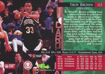 1995 Classic Rookies #43 Troy Brown Back