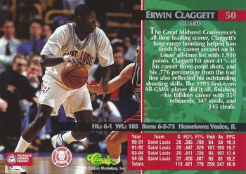 1995 Classic Rookies #50 Erwin Claggett Back
