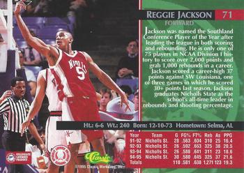 1995 Classic Rookies #71 Reggie Jackson Back