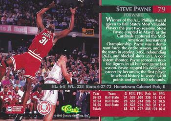1995 Classic Rookies #79 Steve Payne Back