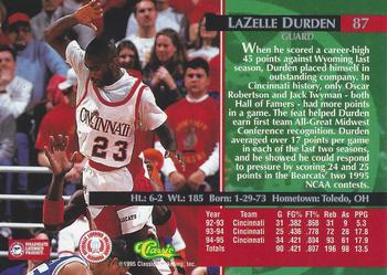 1995 Classic Rookies #87 LaZelle Durden Back