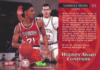 1995 Classic Rookies #93 Lawrence Moten Back