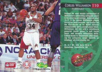 1995 Classic Rookies #110 Corliss Williamson Back