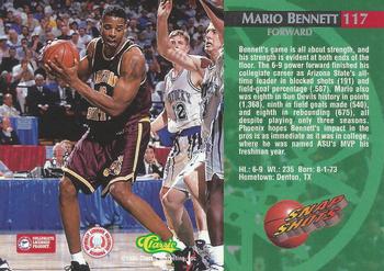 1995 Classic Rookies #117 Mario Bennett Back