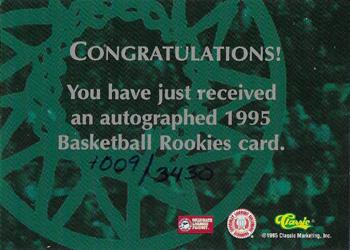 1995 Classic Rookies - Autographs #NNO Russell Larson Back