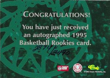 1995 Classic Rookies - Autographs #NNO Ronnie McMahan Back