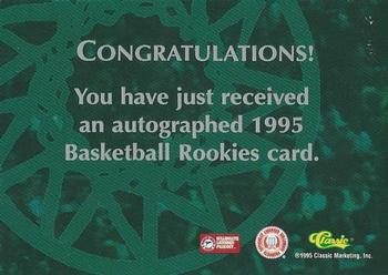 1995 Classic Rookies - Autographs #NNO Anthony Pelle Back