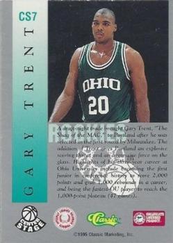 1995 Classic Rookies - Center Stage #CS7 Gary Trent Back