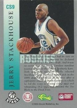 1995 Classic Rookies - Center Stage #CS9 Jerry Stackhouse Back