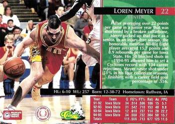 1995 Classic Rookies - Silver Foil #22 Loren Meyer Back