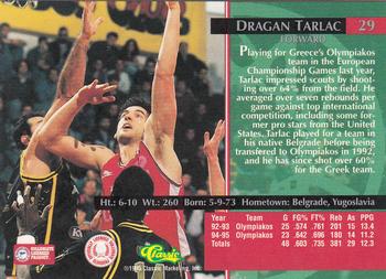 1995 Classic Rookies - Silver Foil #29 Dragan Tarlac Back