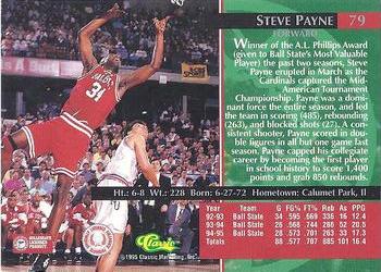 1995 Classic Rookies - Silver Foil #79 Steve Payne Back