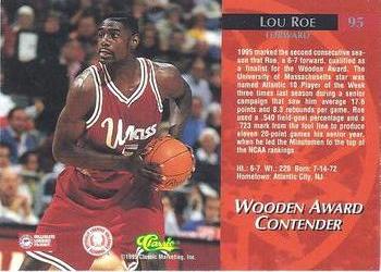 1995 Classic Rookies - Silver Foil #95 Lou Roe Back