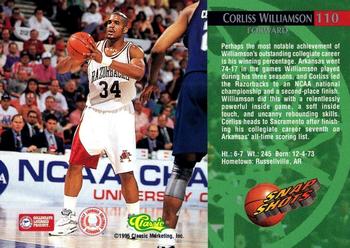 1995 Classic Rookies - Silver Foil #110 Corliss Williamson Back