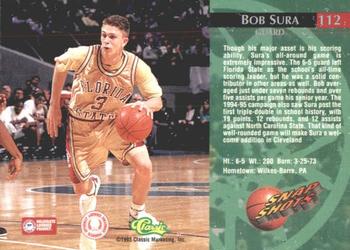 1995 Classic Rookies - Silver Foil #112 Bob Sura Back