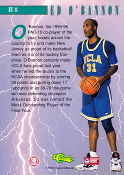 1995 Classic Rookies - Instant Energy #IE8 Ed O'Bannon Back