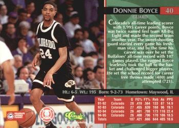 1995 Classic Rookies - Printer's Proofs #40 Donnie Boyce Back