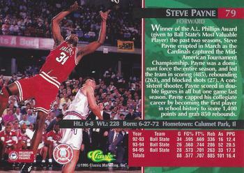 1995 Classic Rookies - Printer's Proofs #79 Steve Payne Back