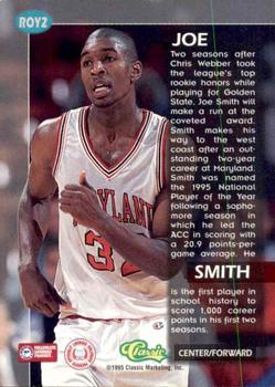 1995 Classic Rookies - Rookie of the Year Candidates #ROY2 Joe Smith Back