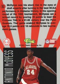 1995 Classic Rookies - Showtime #S2 Antonio McDyess Back