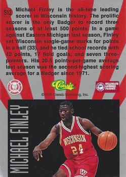 1995 Classic Rookies - Showtime #S12 Michael Finley Back