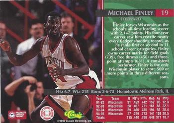1995 Classic Rookies - Autograph Edition #19 Michael Finley Back