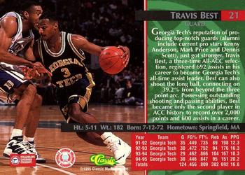 1995 Classic Rookies - Autograph Edition #21 Travis Best Back