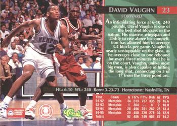1995 Classic Rookies - Autograph Edition #23 David Vaughn Back