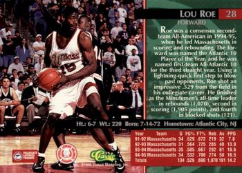 1995 Classic Rookies - Autograph Edition #28 Lou Roe Back