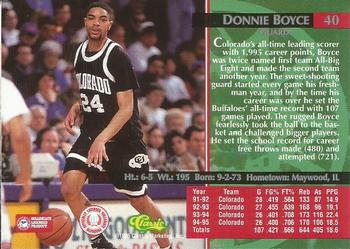 1995 Classic Rookies - Autograph Edition #40 Donnie Boyce Back