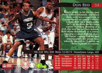 1995 Classic Rookies - Autograph Edition #54 Don Reid Back