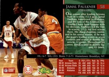 1995 Classic Rookies - Autograph Edition #58 Jamal Faulkner Back