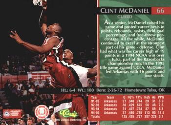 1995 Classic Rookies - Autograph Edition #66 Clint McDaniel Back
