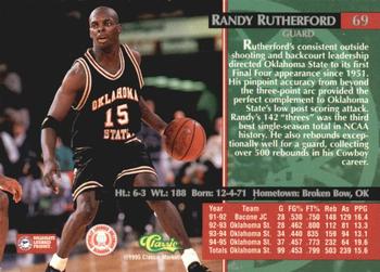 1995 Classic Rookies - Autograph Edition #69 Randy Rutherford Back