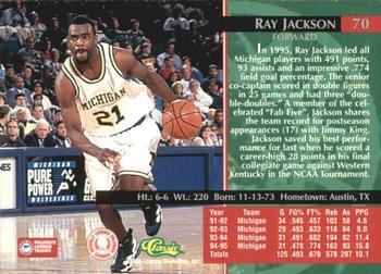 1995 Classic Rookies - Autograph Edition #70 Ray Jackson Back