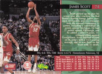 1995 Classic Rookies - Autograph Edition #74 James Scott Back
