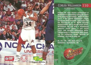 1995 Classic Rookies - Autograph Edition #110 Corliss Williamson Back