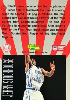 1995 Classic Rookies - Jerry Stackhouse Showtime #S3 Jerry Stackhouse Back