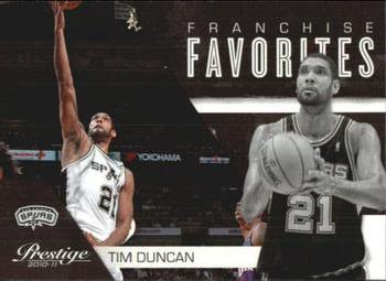 2010-11 Panini Prestige - Franchise Favorites #20 Tim Duncan Front