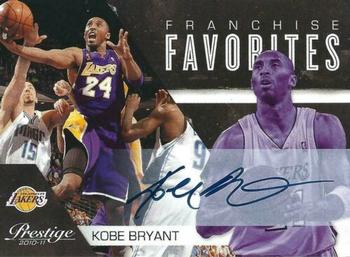 2010-11 Panini Prestige - Franchise Favorites Signatures #28 Kobe Bryant Front