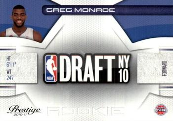 2010-11 Panini Prestige - NBA Draft Class #7 Greg Monroe Front