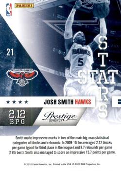 2010-11 Panini Prestige - Stat Stars #21 Josh Smith Back