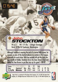 1997 Upper Deck Nestle Crunch Time #CT19 John Stockton Back