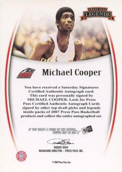 2007-08 Press Pass Legends - Saturday Signatures #NNO Michael Cooper Back