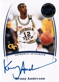 2007-08 Press Pass Legends - Saturday Signatures #NNO Kenny Anderson Front
