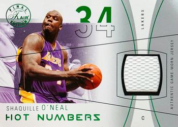 2003-04 Flair Final Edition - Hot Numbers Jerseys Green #HN-SON Shaquille O'Neal Front